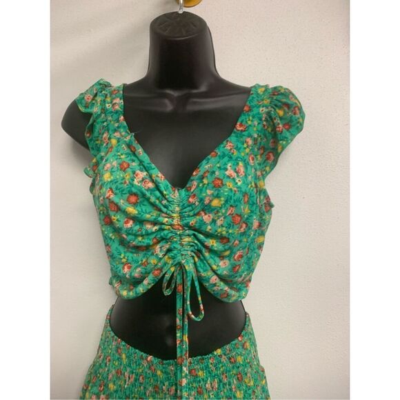 2 Piece Floral Patterned Skort And Top Set - Picture 4 of 8